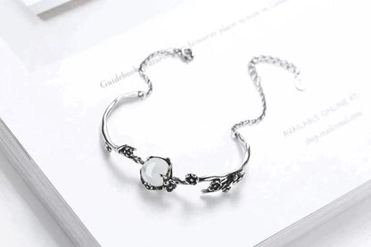 Zilveren Armband met Maansteen Edelsteen Sierarmband