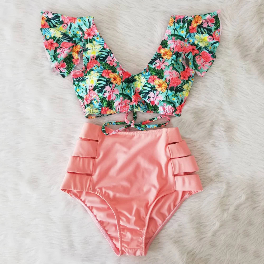 Tropische Bikini Eline Mode Kleurrijk Zomerbadpak