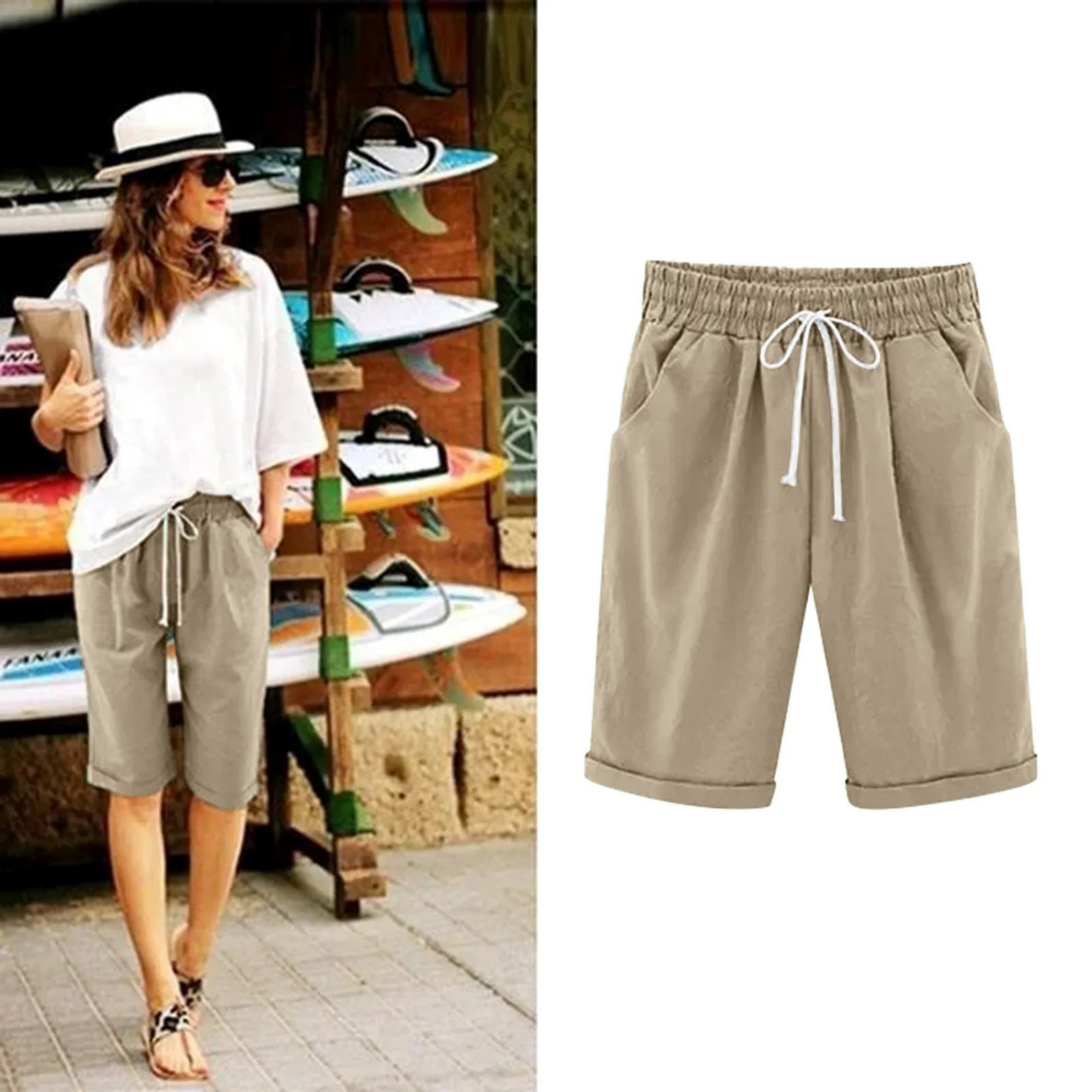 Dames Shorts Katoen Luchtig en Comfortabel Zomerbroek