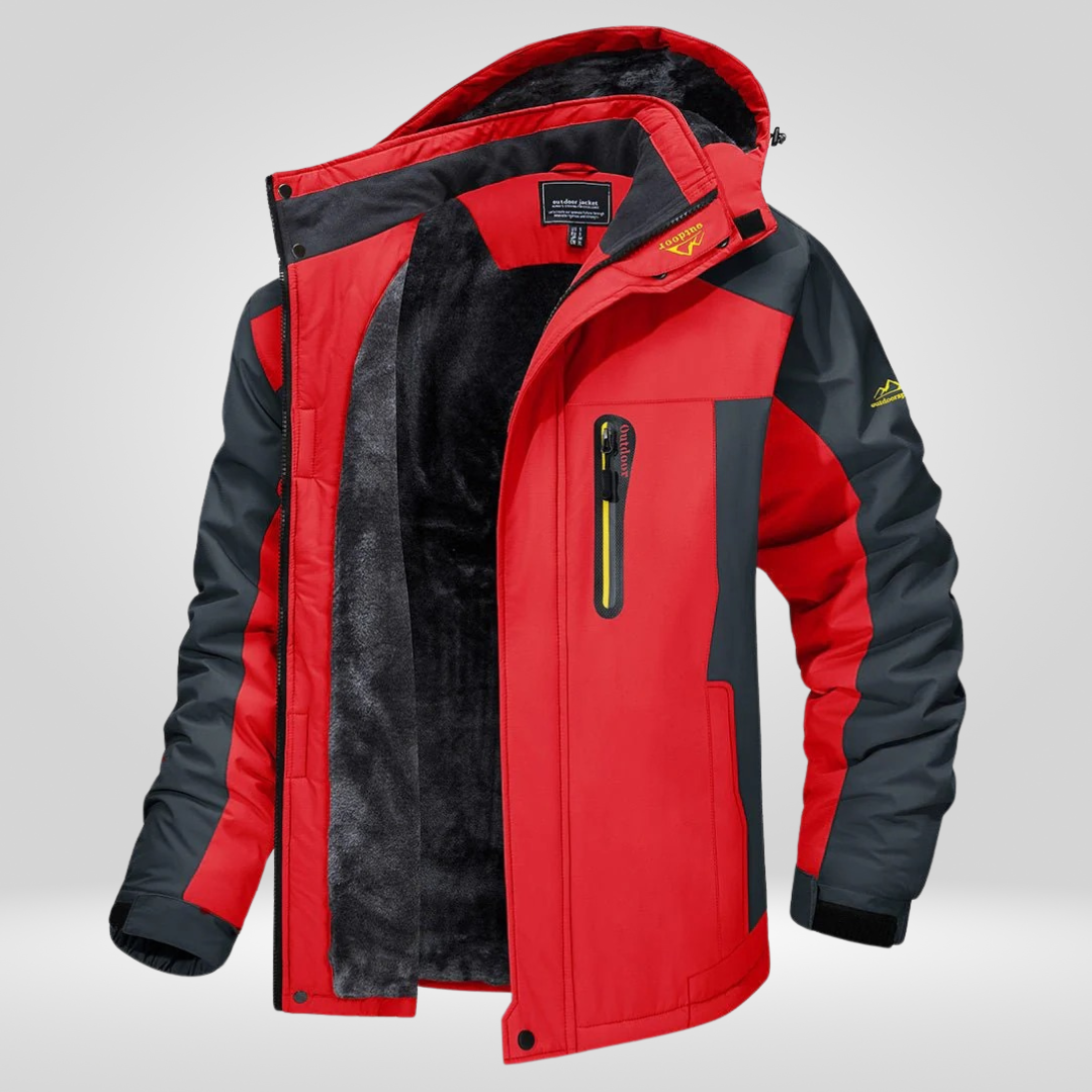 Waterdichte Herenjas Outdoor Warm Gevoerd Winddicht