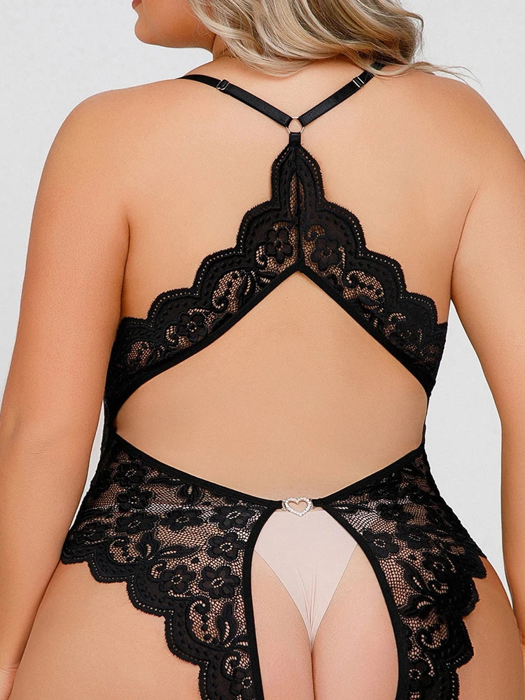Plus-Size Lingerieset Open en Verleidelijk voor Vrouwen