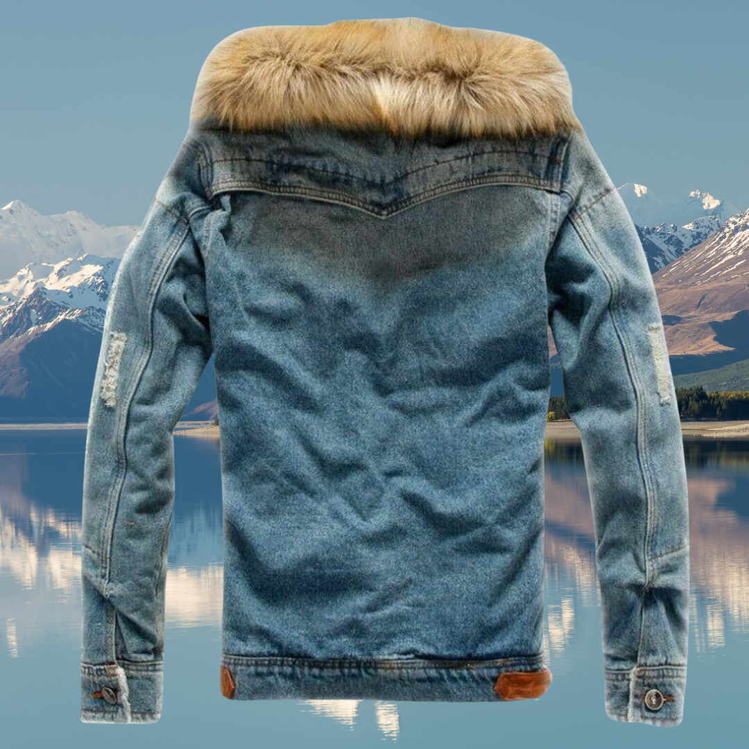 Dikke Spijkerjas Chic Designer Stijl