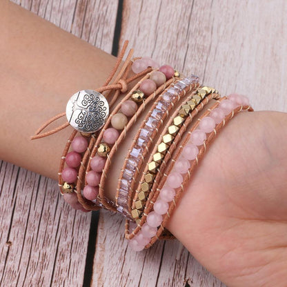 Rozenkwarts Armband Goud Gelegenheidssieraden