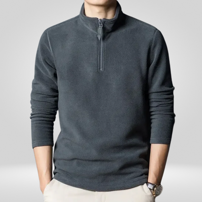 Warme Fleece Heren Trui met Rits Comfortabel