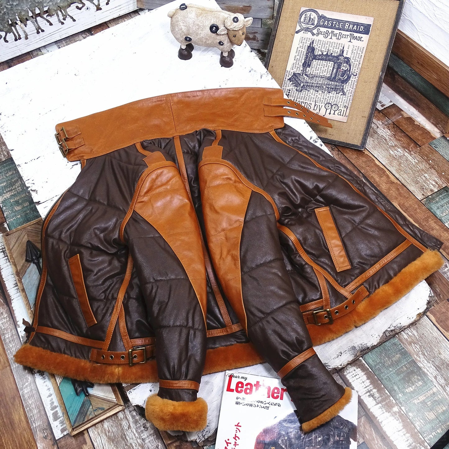 Leren Aviatorjack Stoer Warm Milan Stijl
