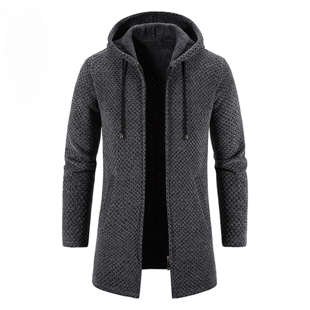 Gebreide Hoodie Heren Jas Warm en Comfortabel