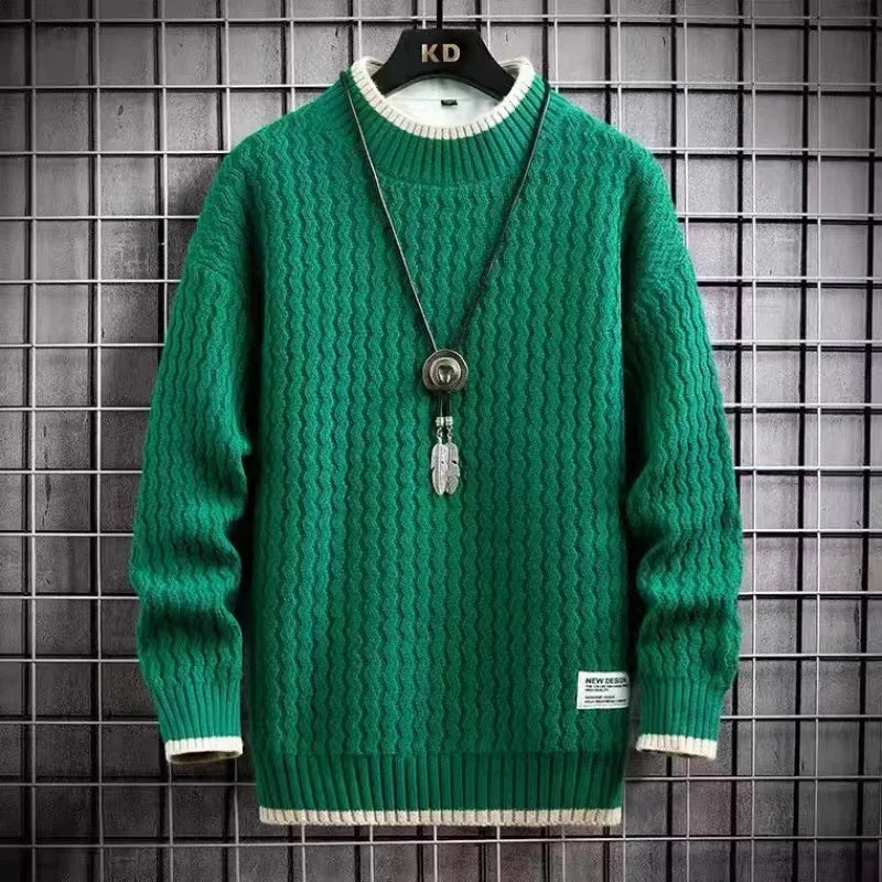 Heren Trui Zacht Gebreid Casual Model