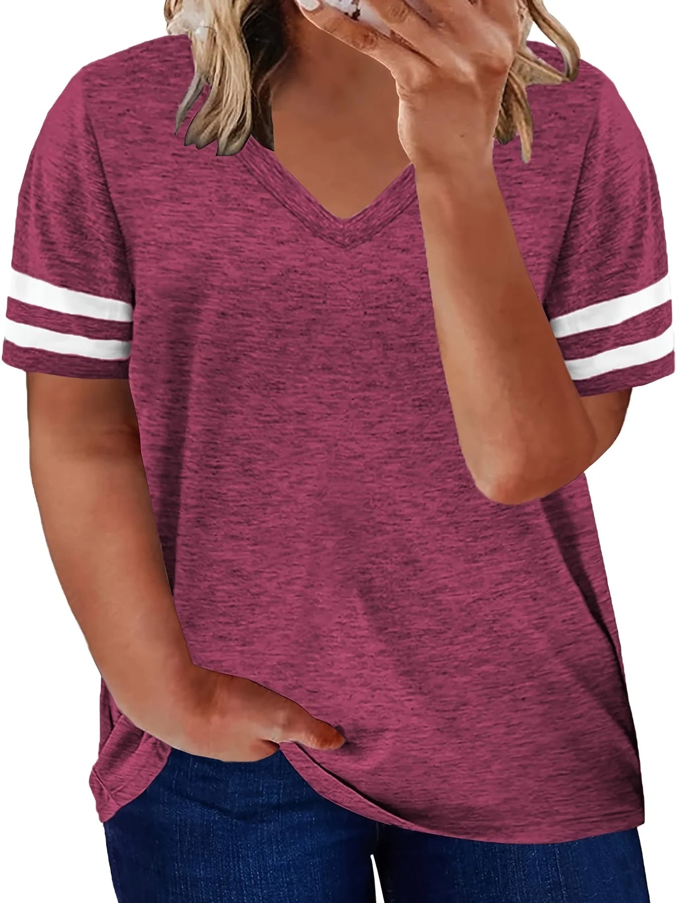Plus-Size Casual Shirt met Stretch