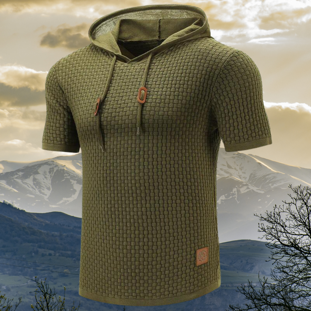 Manor - Korte Mouwen Sweatshirt met Capuchon