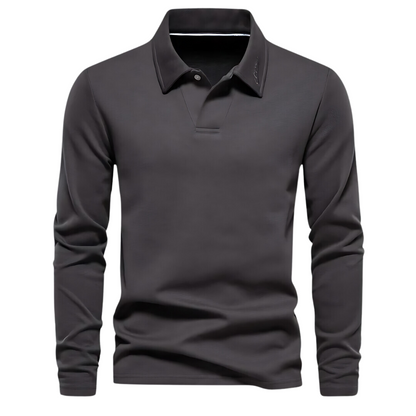 Heren Polo Shirt Lange Mouw Vince Casual Stijl
