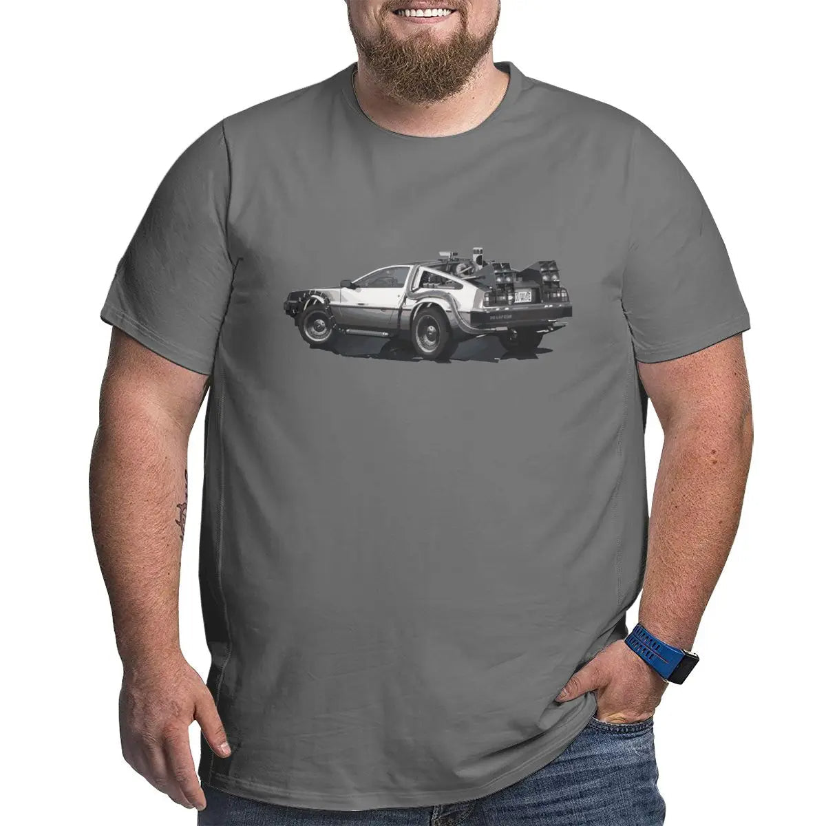 Delorean T-Shirt Back to the Future Klassiek voor Dames en Heren