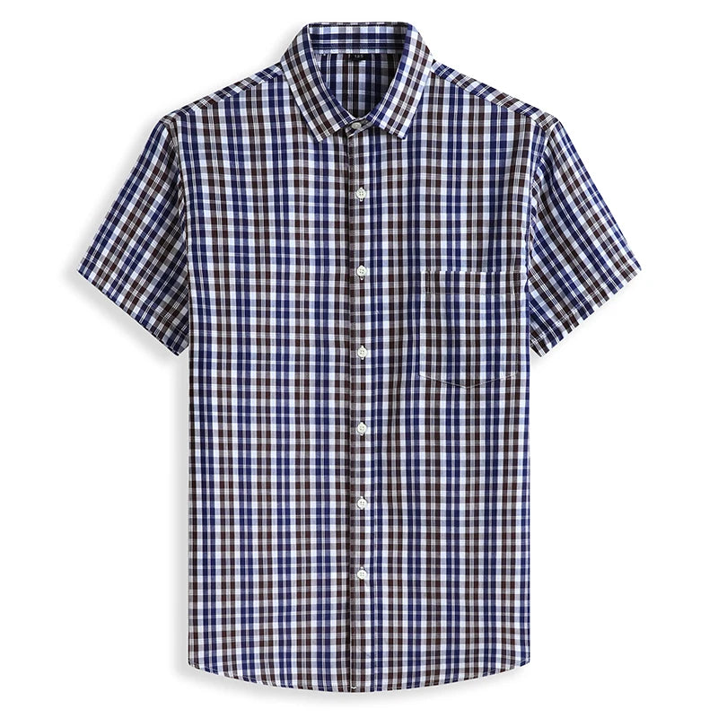 Plus Size Overhemd Katoen Trendy Voor Mannen