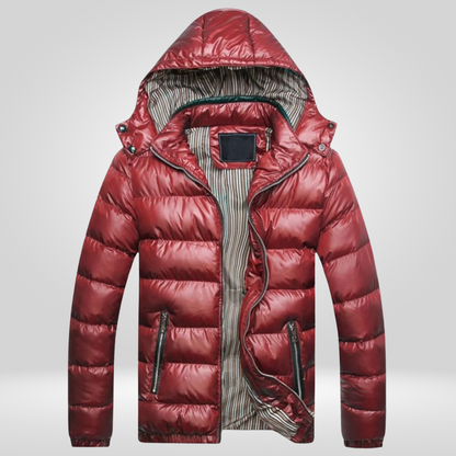 Heren Winterjas Gewatteerd Warm met Capuchon