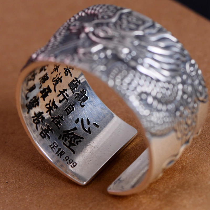 Zilveren Ring met Draak Motief Uniek en Stijlvol