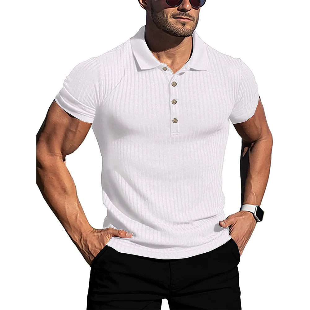 Gestreept Poloshirt voor Mannen Trendy en Stijlvol