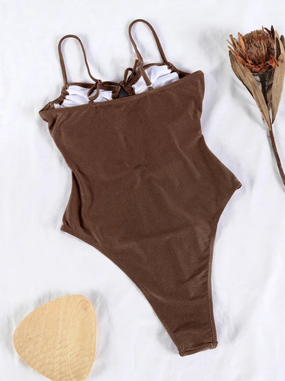 Trendy Badpak Effen Stof voor Vrouw
