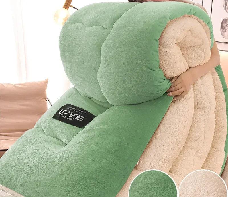 Warm Fleece Dekbed met Dubbele Fleece Laag voor Winter