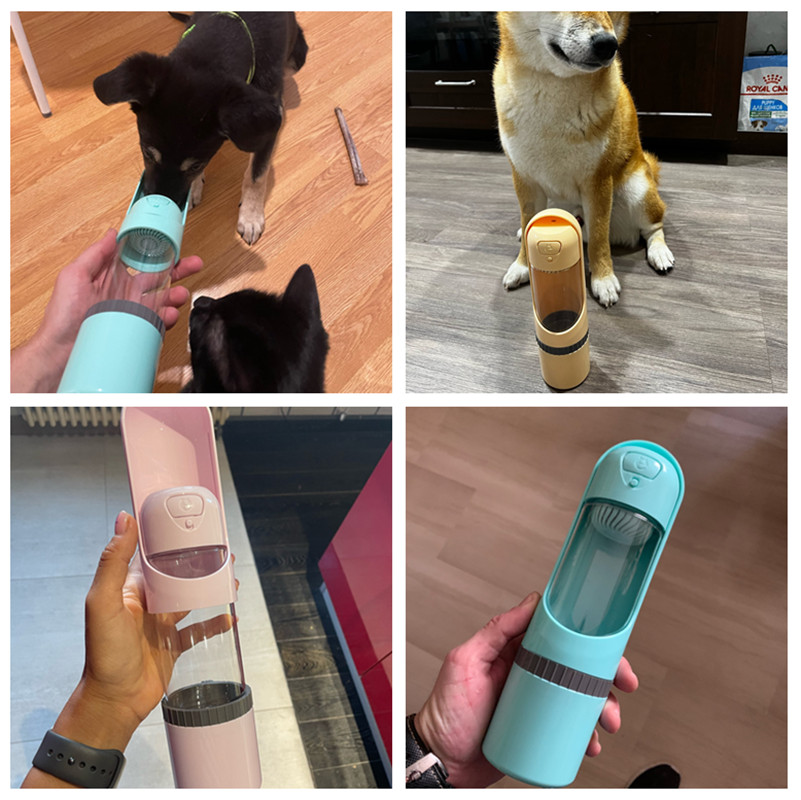 Reisfles voor Honden - 2-in-1 Voer en Waterfles