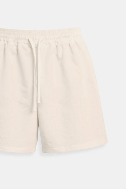 Heren Shorts Beige Met Koord Comfortabel Zomerbroek