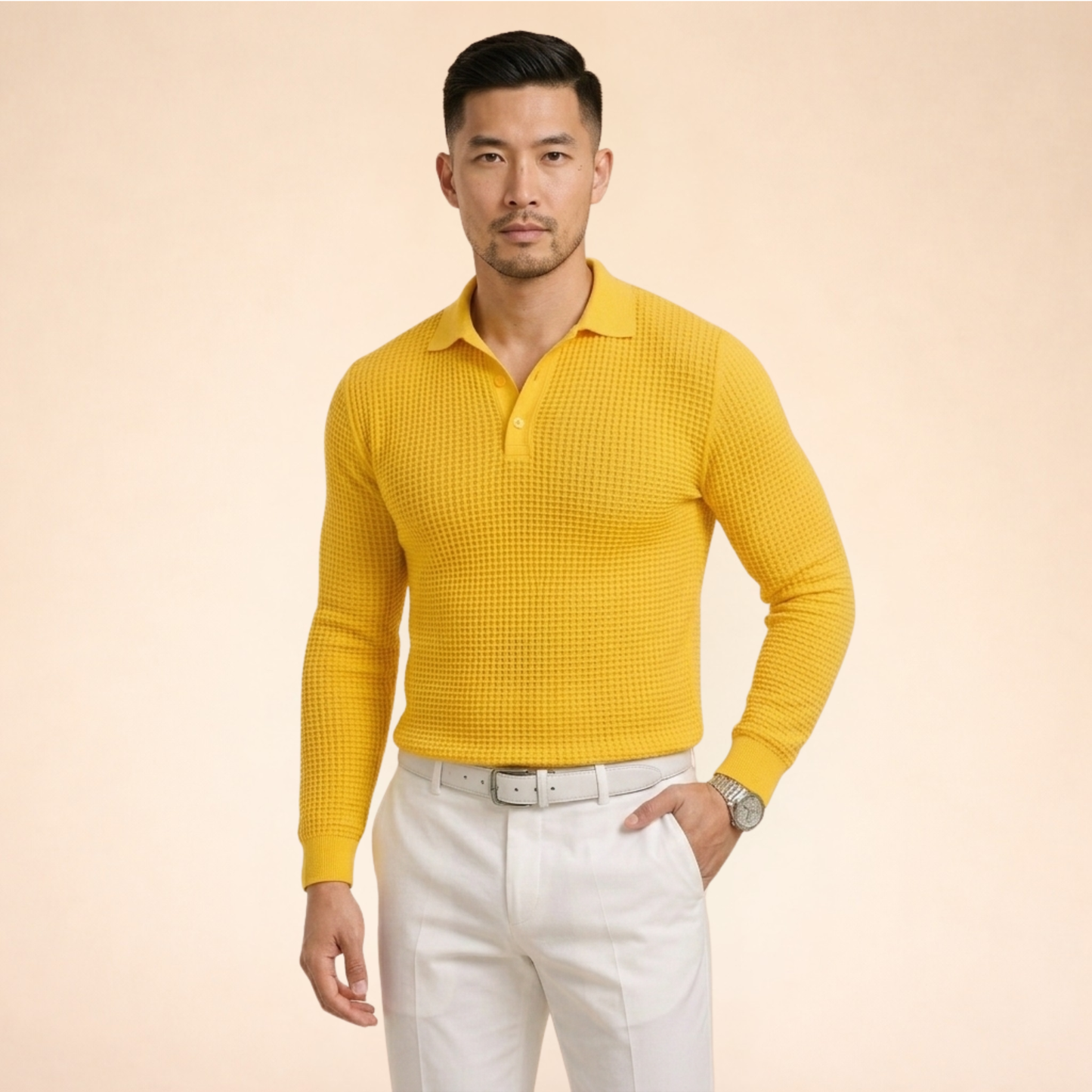 Adrian | Comfortabele en moderne polosweater