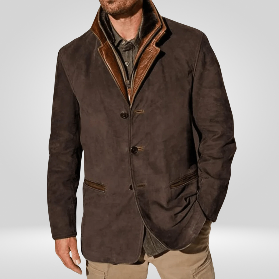Herfstjas voor Heren Vintage Leer Leren Jacket