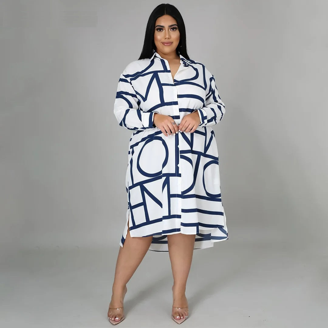 Plus-Size Jurk Casual en Uniek voor Vrouw