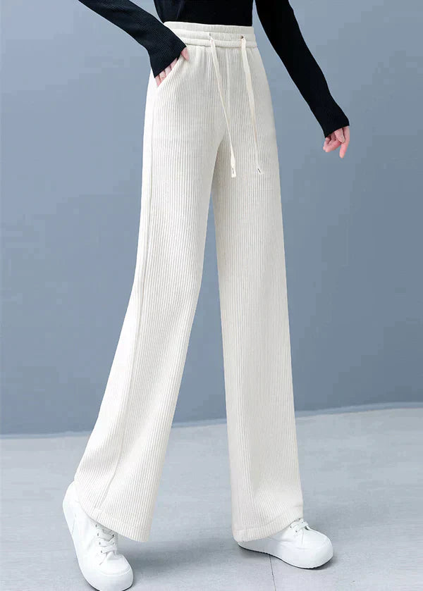 Effen Rechte Broek Wijde Pijpen voor Vrouw - Mode Vibes