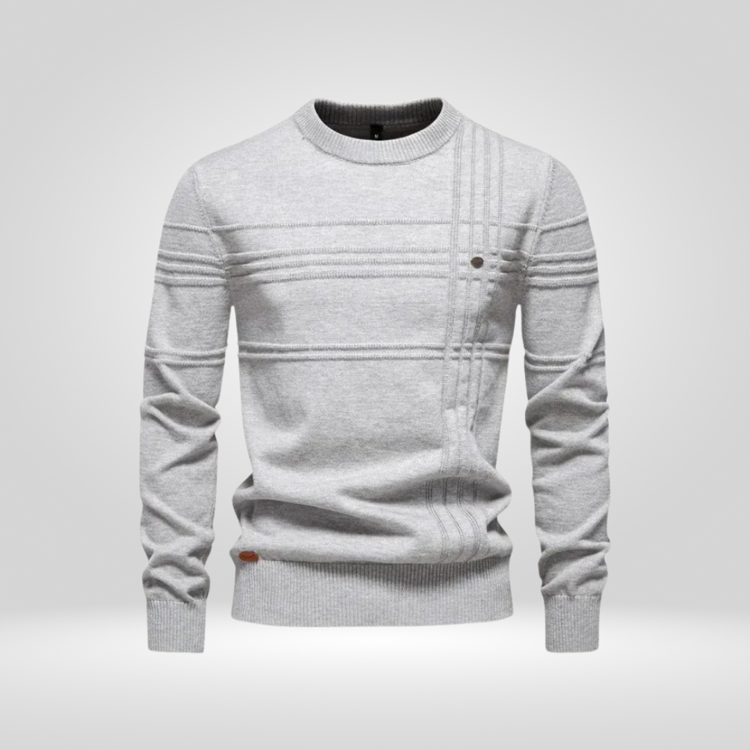 Heren Trui Gebreide Pullover Slim Fit Ademend Katoen