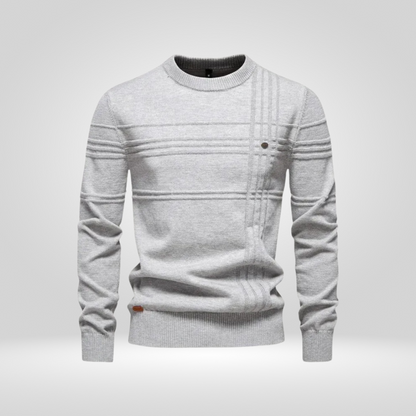 Heren Trui Gebreide Pullover Slim Fit Ademend Katoen