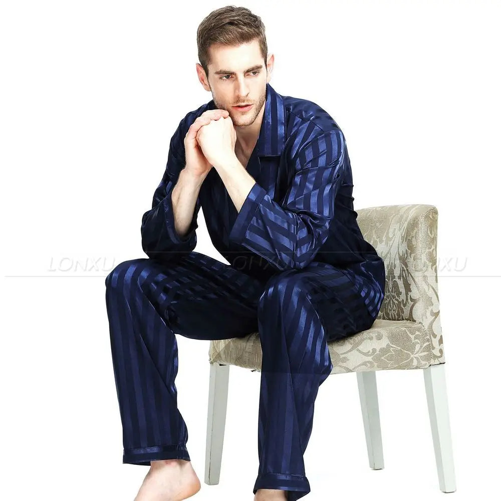 Luxury Pyjama voor Heren | Strakke Zijden Lounge Set