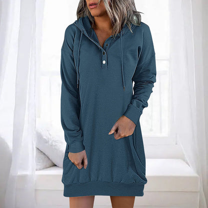 Dames Hoodie Lange Mouw Minimalistisch Design