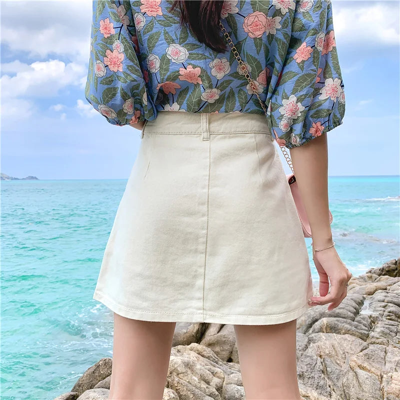 Plus Size Shortrok Trendy Veelzijdig Zomerrok voor Vrouwen