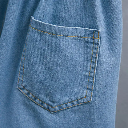 Plus Size Short Broek Trendy Denim Dames
