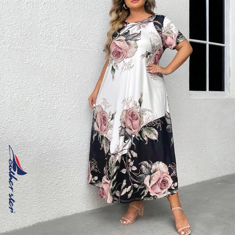 Plus-Size Maxi-Jurk Stijlvol en Opvallend