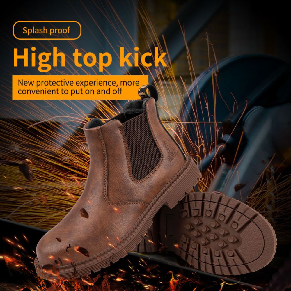 Waterdichte Werklaarzen Leren Safety Schoenen