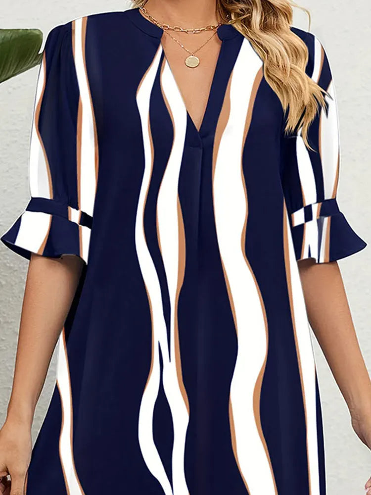 Plus-Size Jurk Casual Trendy Mode voor Dames
