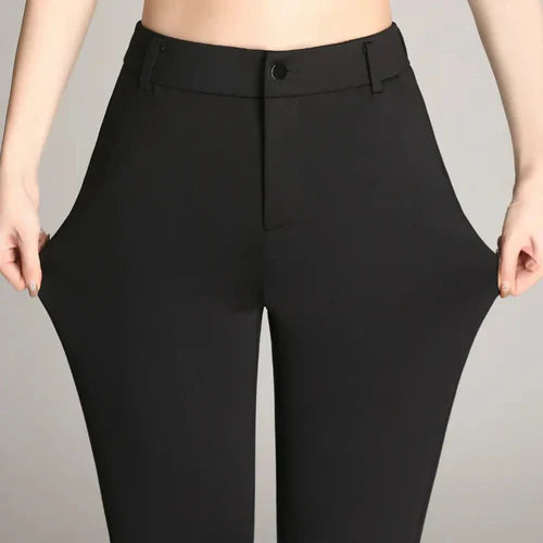 Hoge Broek Slank Uitlopende High Waist Jeans voor Vrouw