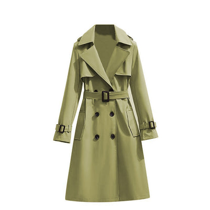 Dames Trenchcoat Mid-Lengte Stijlvol Waterdicht