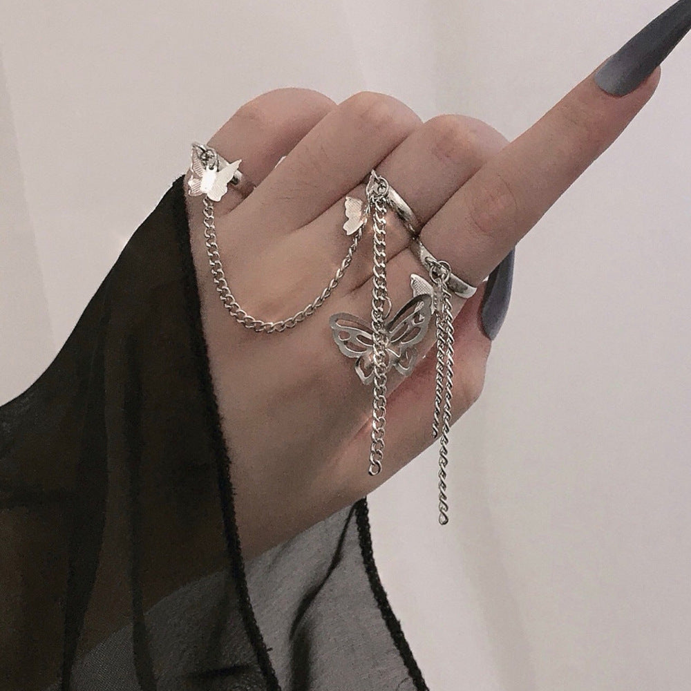 Vlinder Sieraden Set Dames Ring Armband met Ketting