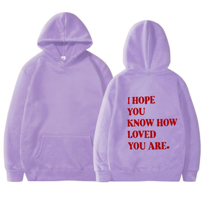 Dames Hoodie Self Love Text Print Zwart Trendy