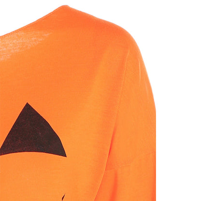 Dames Trui Halloween Pompoen Off-Shoulder