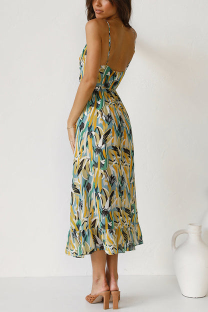 Midi Jurk Veelkleurig Vrouwen Jurk Zomerjurk