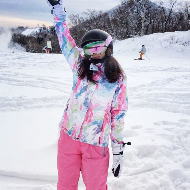 Dames Ski Jas Waterdicht Warm met Trendy Print - Mode Vibes