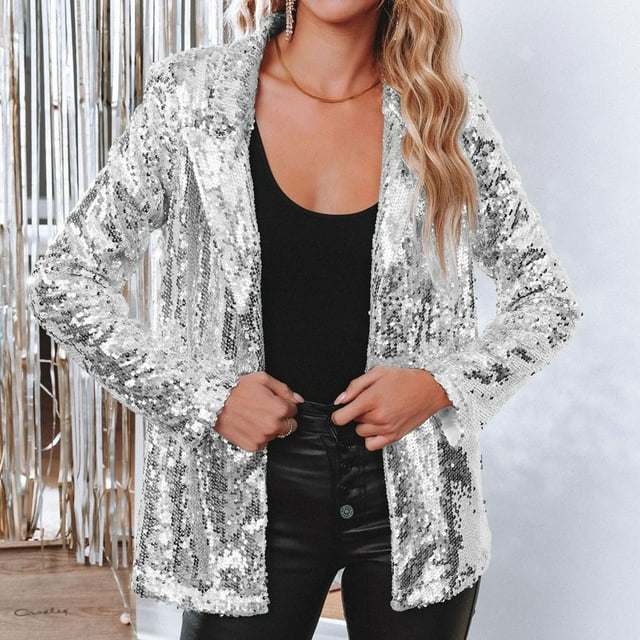 Glitter Blazer PaillettenJasje Feestelijk Dames