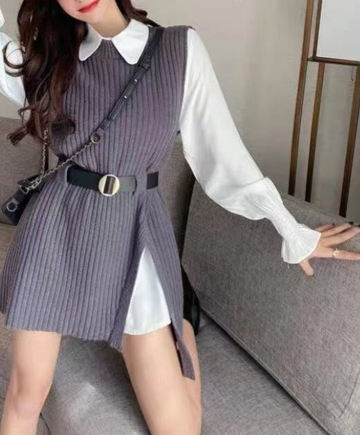 Vrouwelijke Sweater Blouse Set Casual Comfy