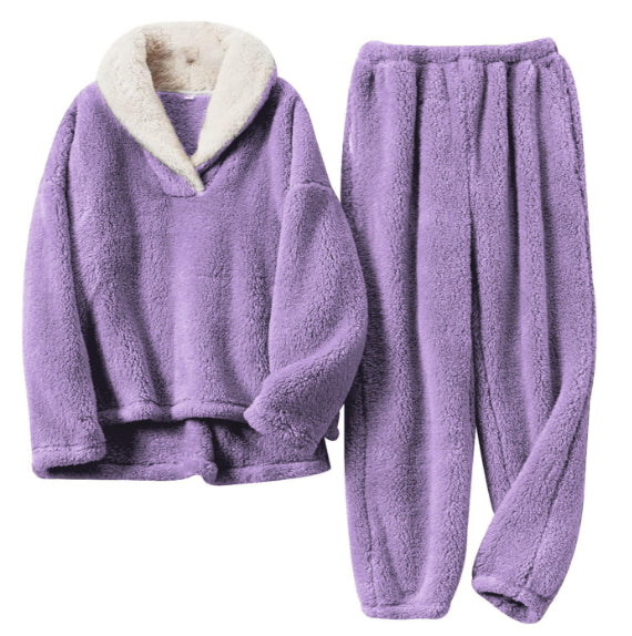 Dames Pyjama Set Fleece Warm en Zacht