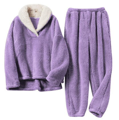 Dames Pyjama Set Fleece Warm en Zacht