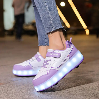 Sneakers met Wieltjes Lichtgevende Zolen voor Kinderen