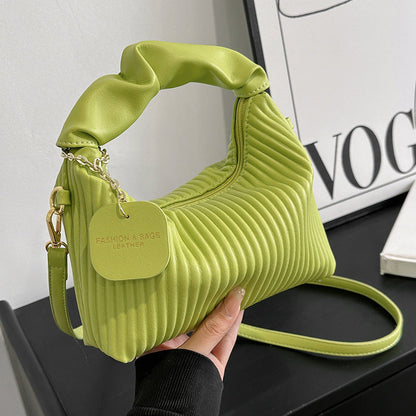 Dames Schoudertas Geplooid Leer Design