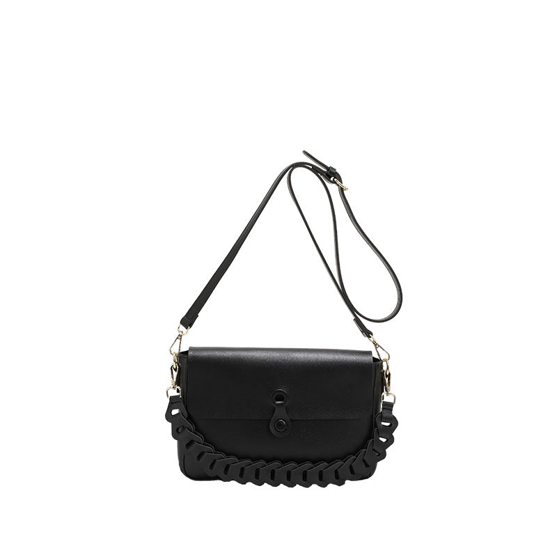 Dames Schoudertas Gevlochten Detail Trendy Lake Stijl